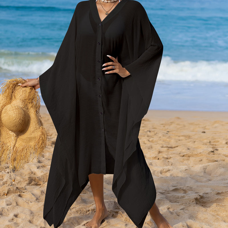 Sunscreen Coat Solid Color Loose Breathable See through Casual Extended Shirt Sun Protection Long Cardigan Bella Mia